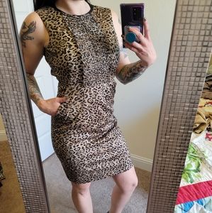 Elie Tahari Leopard Sheath Dress